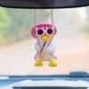 Cute Swinging Duck Car Ornament Rearview Mirror Pendant Vehicle Hanging Accessory Automotive Interior Gift Suitable for Women Men And Children