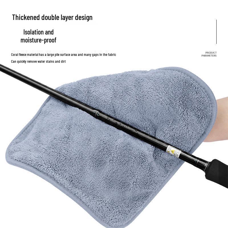 Non-Stick Fishing Towel: Portable, Thick, Absorbent Cloth for Rod Cleaning & Outdoor Gear