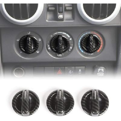 3x Kryt spínače klimatizace do auta pro Jeep Wrangler 2007-10 JK JKU