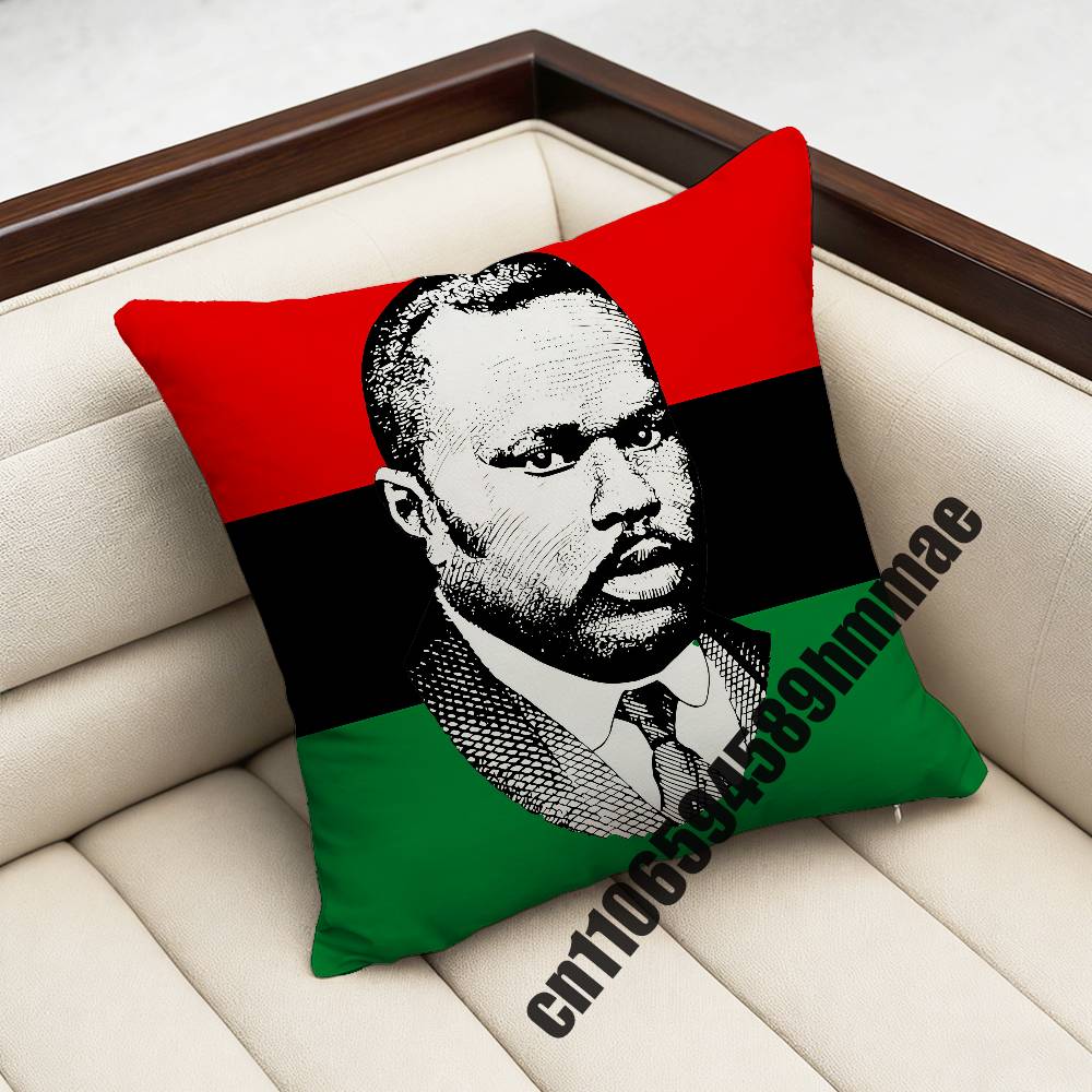 For Marcus Garvey Black Red Green Africa Panafrikanische Flagge Throw Pillow Case Sham Square Car Pillowcase Pad Cushion Cover