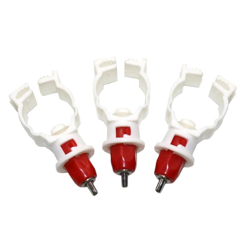 

5/20/50 Pcs Farm Chicken Automatic Waterer Abs Pipe Diameter 25/20mm Round Head Buckle Chicken Farm Chicken Drinking Nozzle 5PCS