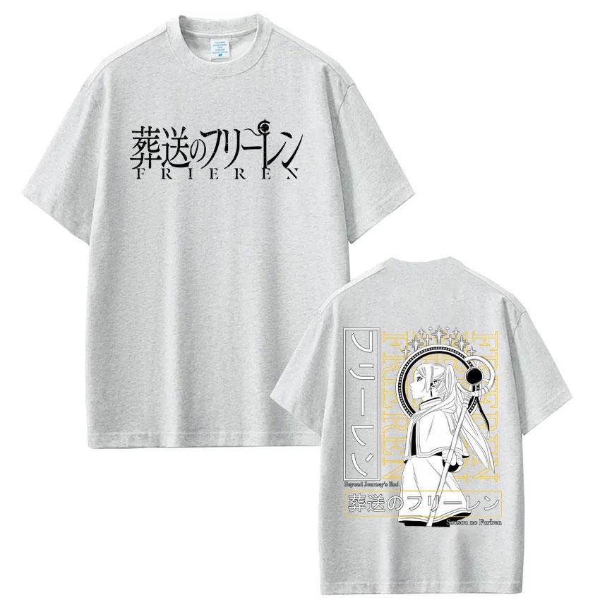 

Аніме Фрірен за межею подорожей Кінець Фрірен Манга Футболка Чоловіки Жінки Одяг Літній Високоякісна Бавовна Футболки З Коротким Рукавом S