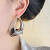 Boucles d'oreilles géométriques irrégulières en métal exagéré, grandes, pour femmes, Europe et Amérique, personnalité, fête, bijoux rétro, cadeaux