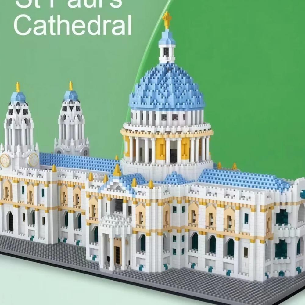 Micro Particle St. Paul's Cathedral Building Kit, Realistic Architectural Model Buildable Set, Educational STEM Toy & Creative S