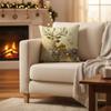 1PC Santa Claus Elk Christmas Pillow Cover Flax Xmas Tree Pillowcase Cushion Slipcover  Sofa Decor