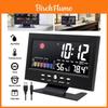 Modern Simplified Digital Alarm Clock With Calendar And Temperature Display For Home Use