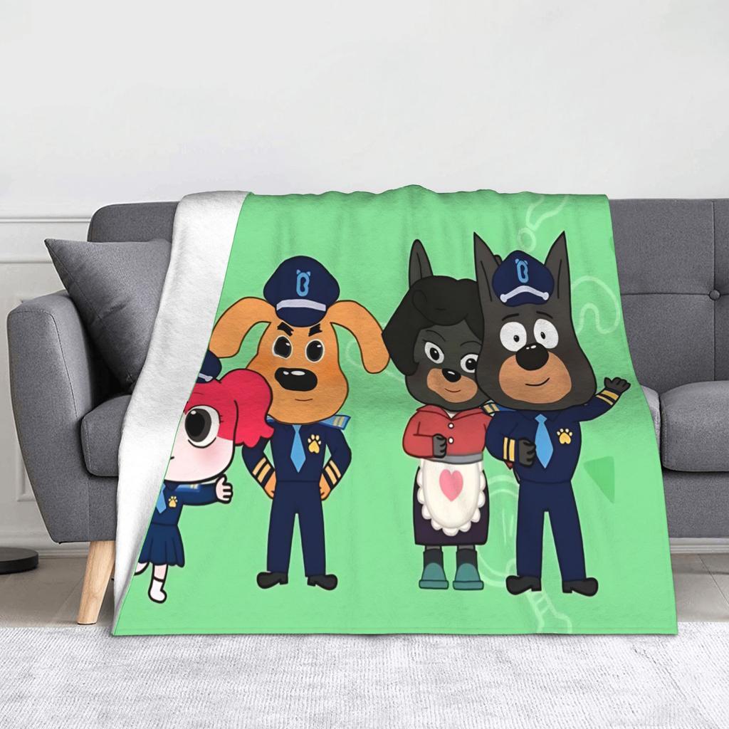 Coperta Sheriffo Cane Labrador Pile Cartone Animato Calda Plaid per Biancheria da Letto Divano Tappeto da Letto