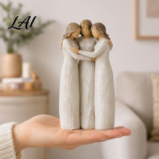 Abstract Sisterhood Statues Four Women Friendship Figurine Decor Statue Gift for Friends Sisters Supportive Sister Anniversary and Moms Faceless