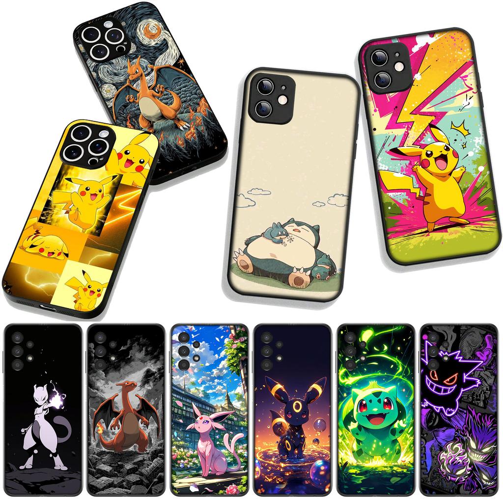 P-Pokemons Charmander P-Pikachus Mewtwo Cover for Apple iPhone 17 16 11 Pro XS Max XR 6 7 8 Plus 16E SE 2020 Air 5 SE2 Case