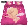 Three-Dimensional Cartoon Angel Quilt Cover Angel Wing Bed Ensemble Fine Microfiber Flower Comforter Cover Full King Dimension Size For Girls Kids