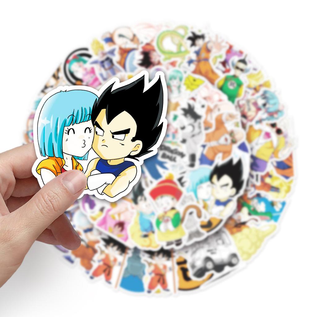 Dragon Ball 50 Pcs Waterproof Cartoon Goku Anime Stickers Decals For Luggage Travel Case Laptop Skateboard Notebook Anime Fans
