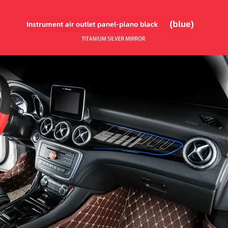 Pannello Trim Portabicchieri Centrali per Console Centrale Auto per Mercedes GLA CLA Classe A W176 2013-2018 LHD ABS Fibra di Carbonio
