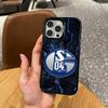 Klassische S-Schalke-es 04 P-Muster Handyhülle Für iPhone17,16,15,14,13,12,11 Plus,Pro Max Farbige Silberbeschichtete Innenabdeckung