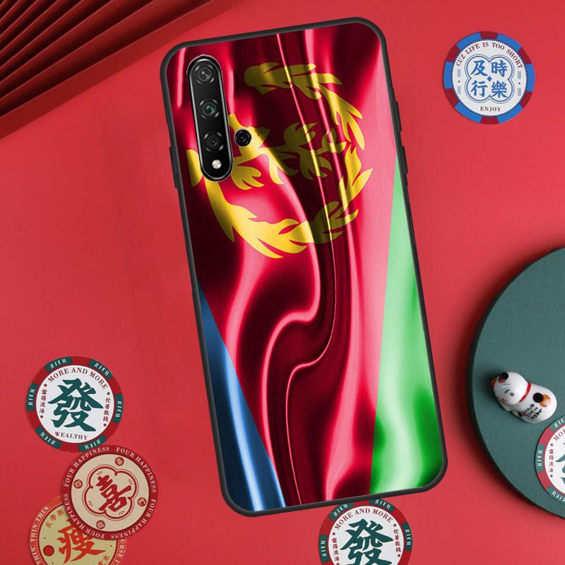 Eritrea Flag For Huawei Nova 11i 8i 12i 12s 9 10 SE Y60 Y70 Y90 Y72 Y73 Y61 Y91 P60 Pro P30 P40 Lite Case