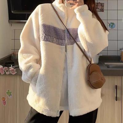 Lamb Wool Hoodie Women's Cotton Jacket