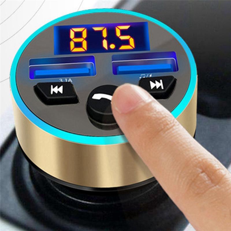 FM-передатчик Стерео Автомобильный MP3-плеер 3.1A Быстрая зарядка Двойной USB-зарядчик Автомобильный Bluetooth 5.0 Громкая связь FM-модулятор