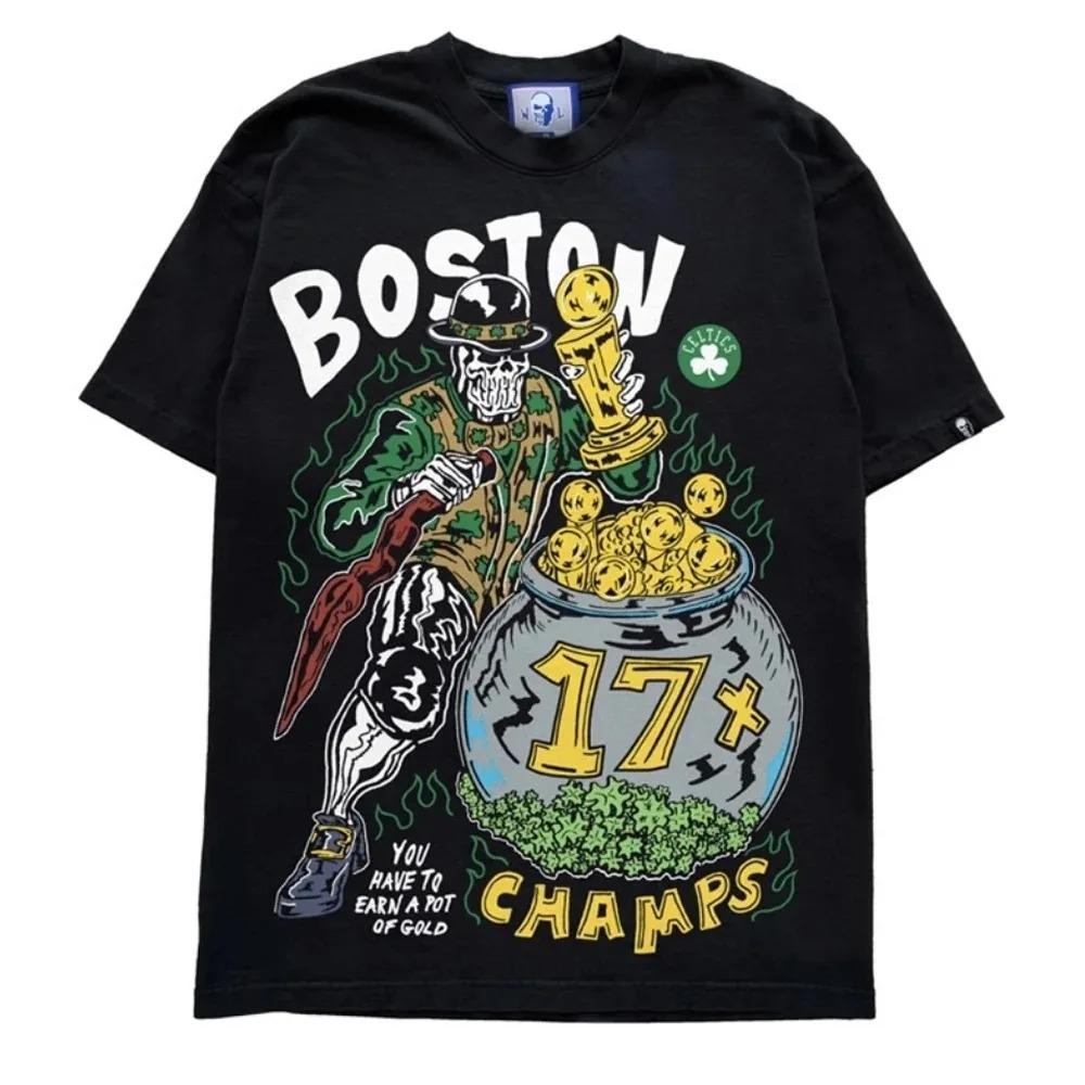 2024 Summer Classic WL T Shirts Streetwear Anime Casual Harajuku Pure Cotton T-Shirts Clothing Print Short Sleeve Tops Tees