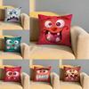 Funny Little Monster Cushion Cover Soft Reversible  Durable Pillow Cover  MultiScene Use for Home  Car Daily Comfort