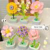 Creative Plant Flower Building Blocks For Children Diy Puzzle Toy Gift For Valentine's Day Sunflower Style