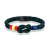 2026 Magnetverschluss Spanische Flagge Armband Herren und Damen Paar Konzentrischer Knoten Mailänder Seil Flagge Hand