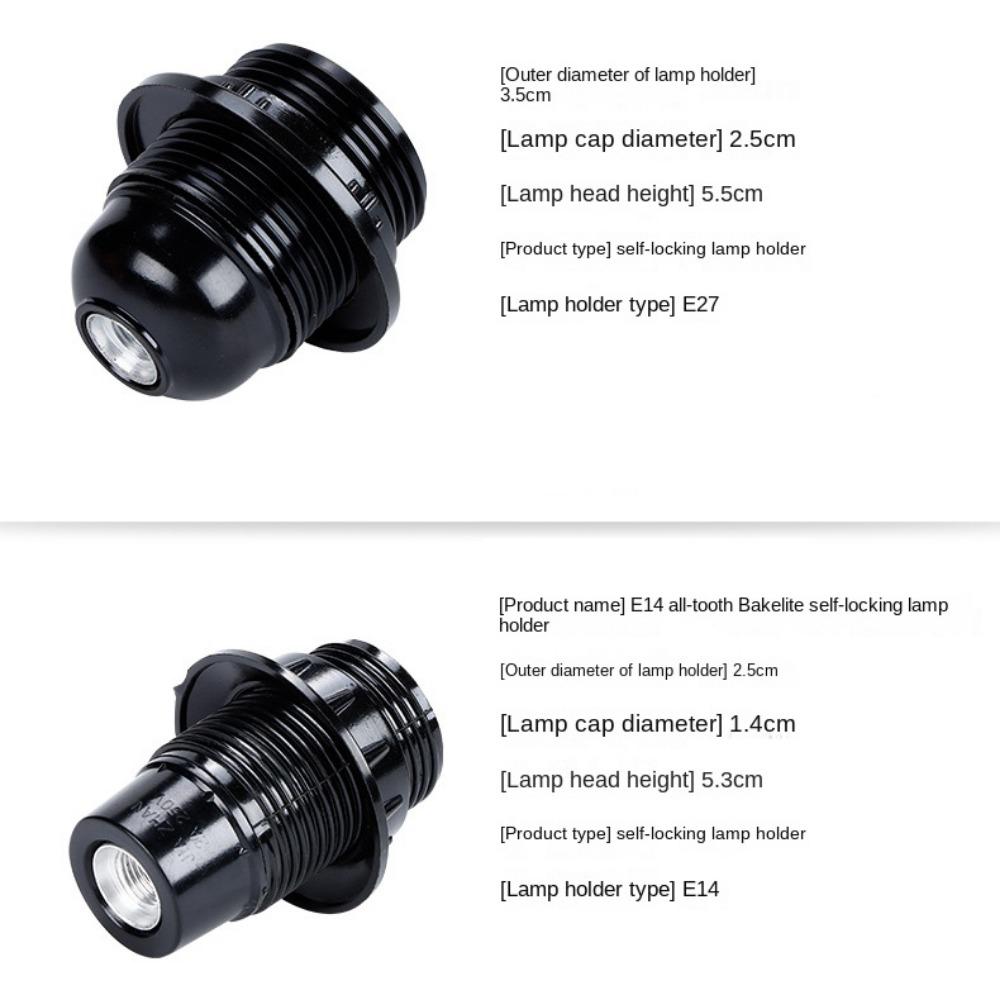 Self-Locking Lamp Accessories Floor Lamp Spiral Lamp Head Table Lamp Lamp Holder Lamp Mouth