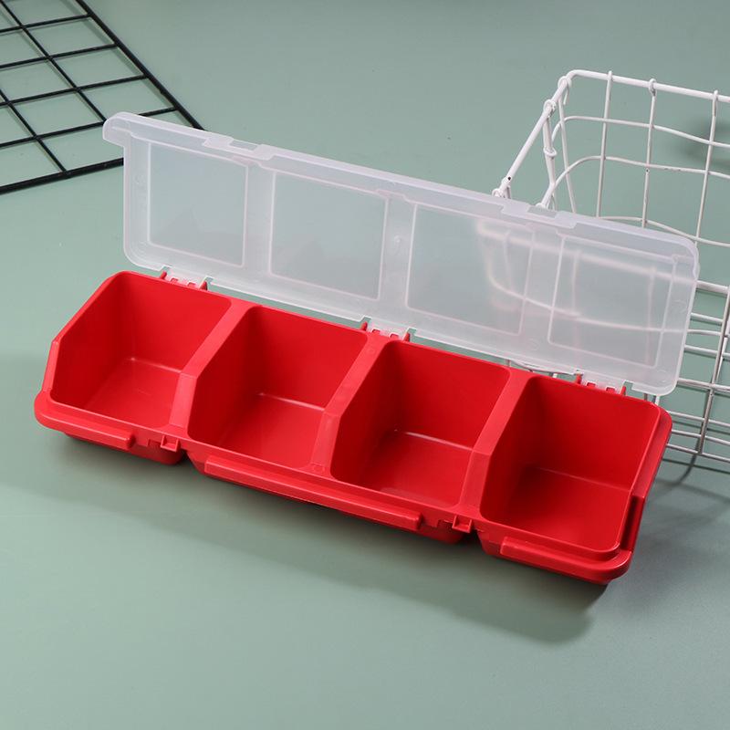 1 Stück Mehrfachfach-Organizerbox für Schrauben & Kleinteile - Robuste Kunststoff-Aufbewahrungsbox für Eisenwaren und Schmuck