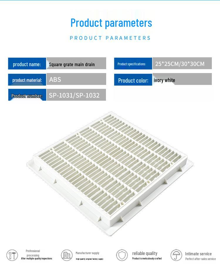 ABS Swimming Pool Equipment Square Main Drain Outlet - In Stock