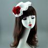 Lightweight Polyester Top Hat Headdress Gothic Floral Hair Accessory Daily Use Costume Party Wedding Event