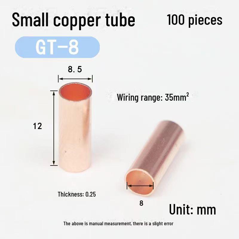 

Тонкостінний з’єднувач для дроту з мідної трубки GT для обтиску та холодного пресування.