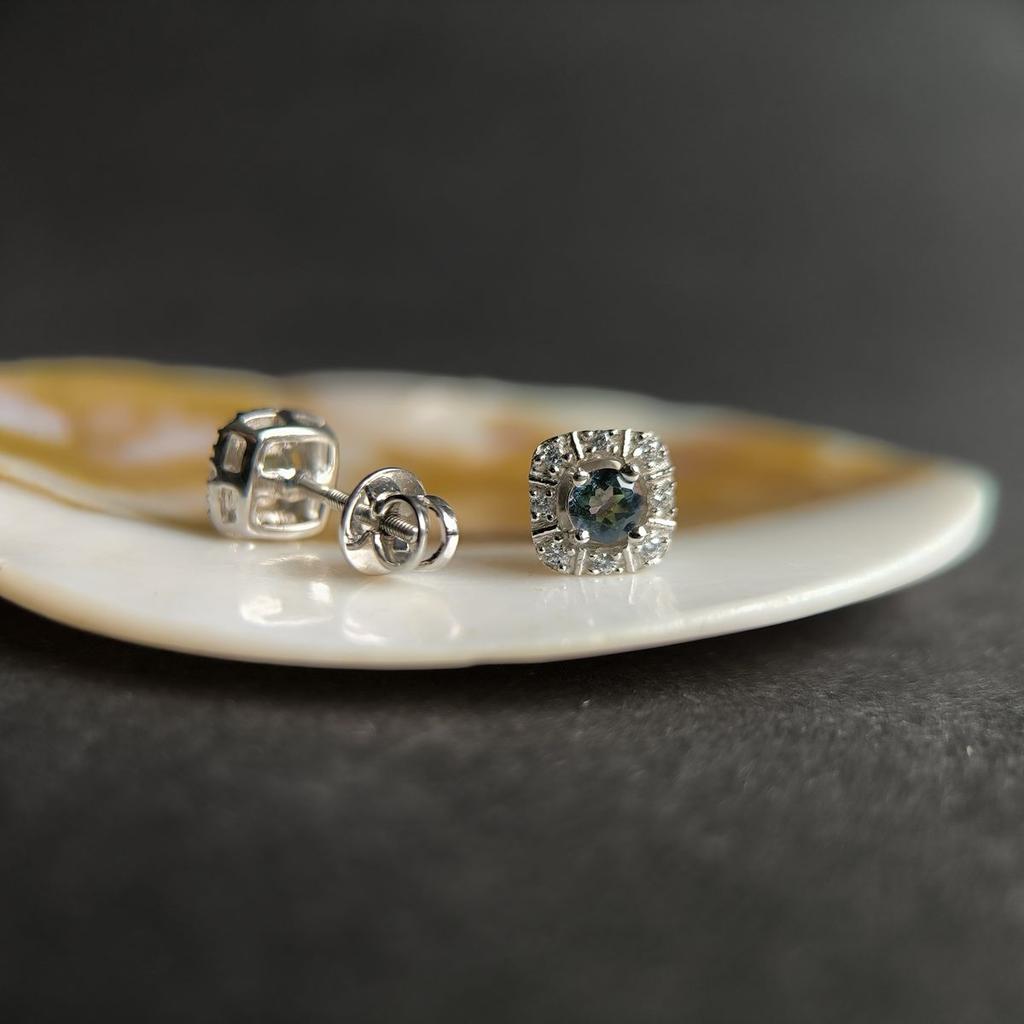 Silver Earrings with Mystic Topaz 0.732ct (2190417)