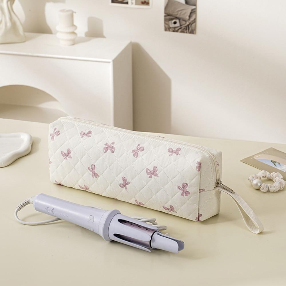 Quilting Cotton Hair Dryer Storage Bag with Handle Dustproof Curler Storage Bag Portable Large Capacity Hair Dryer Carrying Case