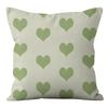 Small Clear Green Geometric Flower Print Pillowcase Short Velvet Cushion Living Room Sofa Pillowcase