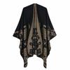 Women's scarf shawl creative new fashion imitation cashmere jacquard split fork thickened large cape air conditioner warm shawl