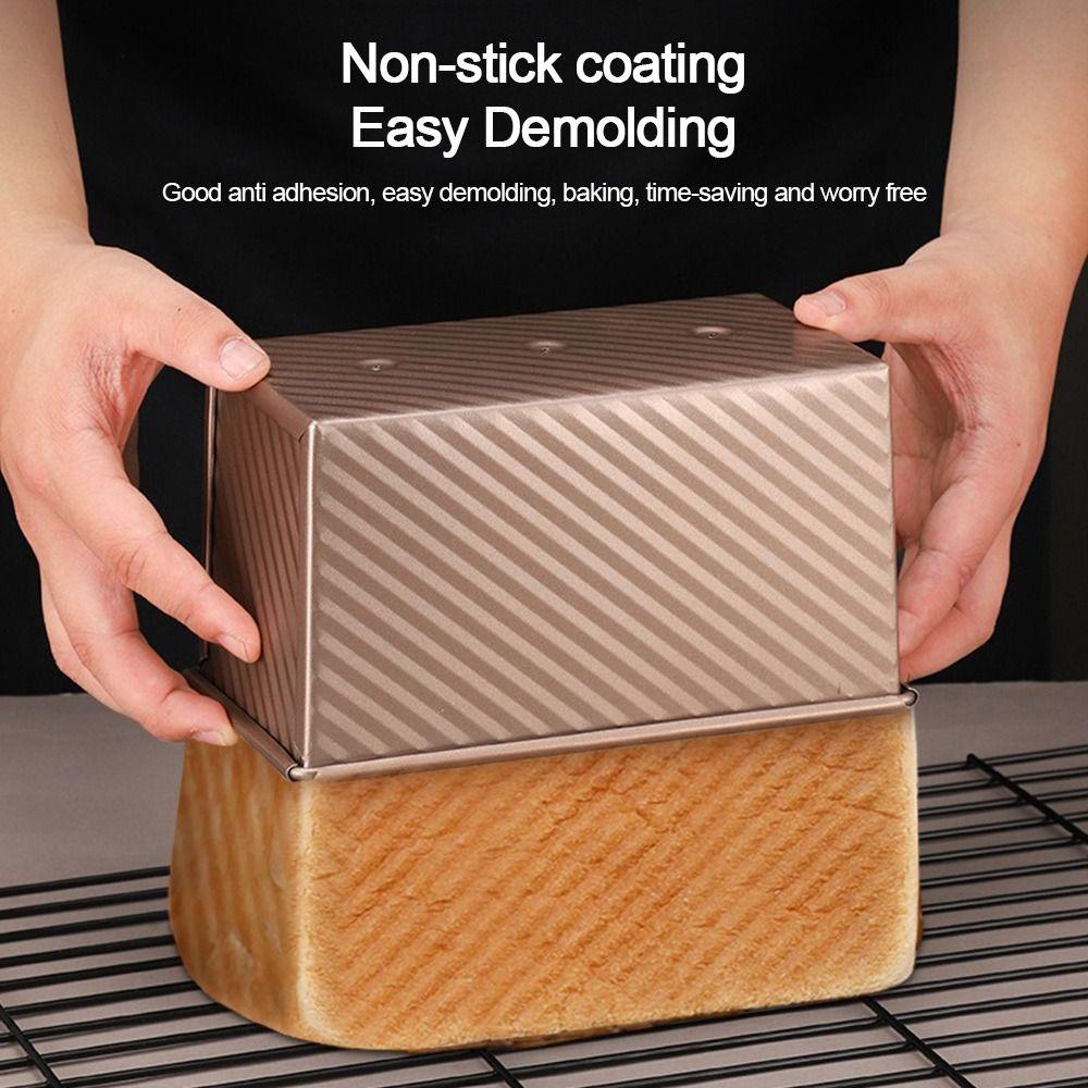 with Cover Bread Baking Mould Rectangle Shape Cake Toast Box Loaf Pan Oven Cake Baking Making Tool