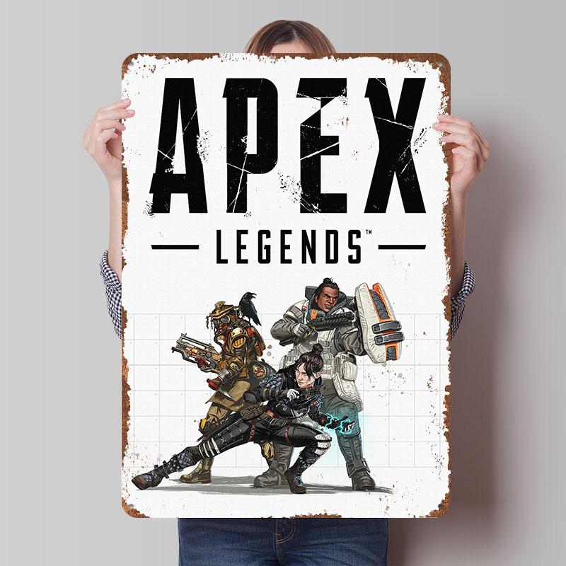 

Apex Legends Game Cover Art Printed Poster Customized Wall Art Retro Vintage Metal Tin Signs for House Decor Garage Decorations 7.9x11.8In(20x30cm)