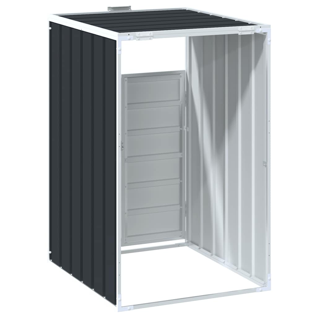 120 Liter Trash Can Enclosure in Anthracite 72 x 81 x 115 cm Steel
