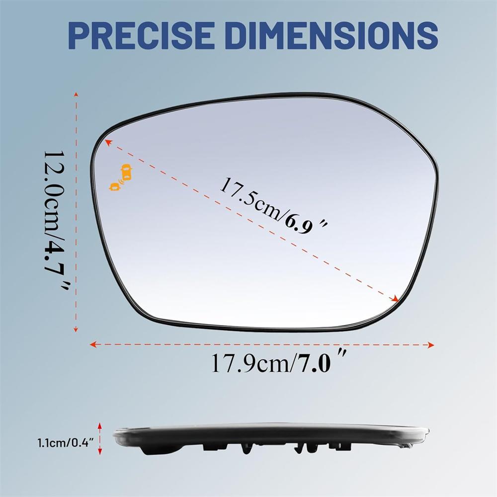 For 22-25 Honda Civic Left Driver Heated Mirror Glass w/ Blind Spot 76253T20A21