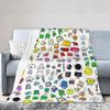 BFDI All Characters (Transparent) Blankets Soft Warm Flannel Throw Blanket Bedding for Bed Living Room Picnic Travel Home Couch