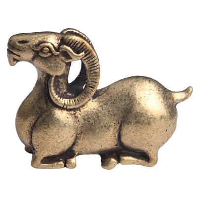 Antelope Statue Antique Workmanship Bronze Style Animal Shape Exquisite Tibetan Miniature Antelope Decor for Living Room