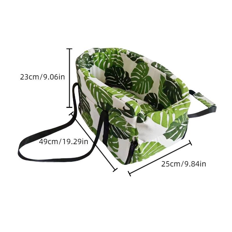 Pet Dog Car Seat Adjustable Straps Central Control Nonslip Dog Beds Safe Car Armrest Box Kennel Bed for for Medium Small Sized Puppy Cat Dog