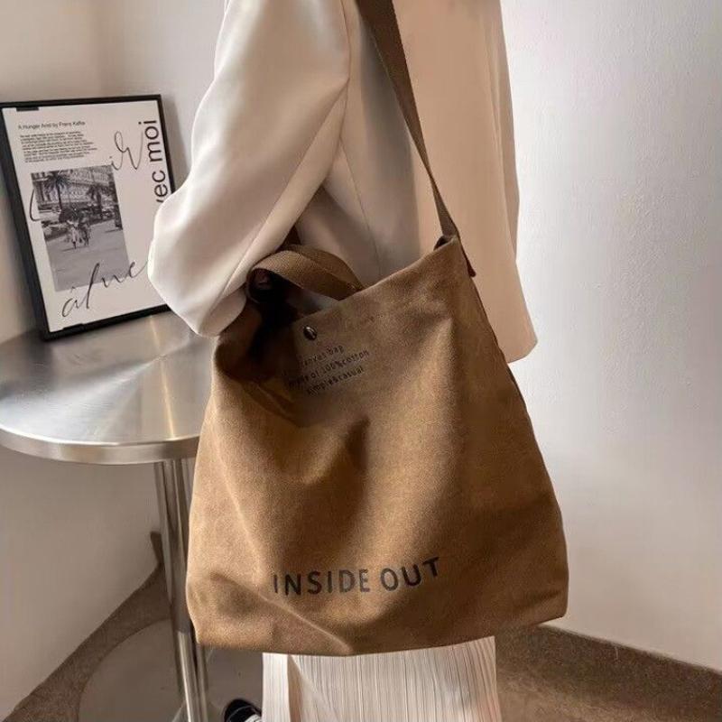 

Women s Large Capacity Tote Canvas Bag For Work Outgoing High Appearance Commuting Versatile Student Classic Book Shoulder Bag 39x32x5cm коричневий