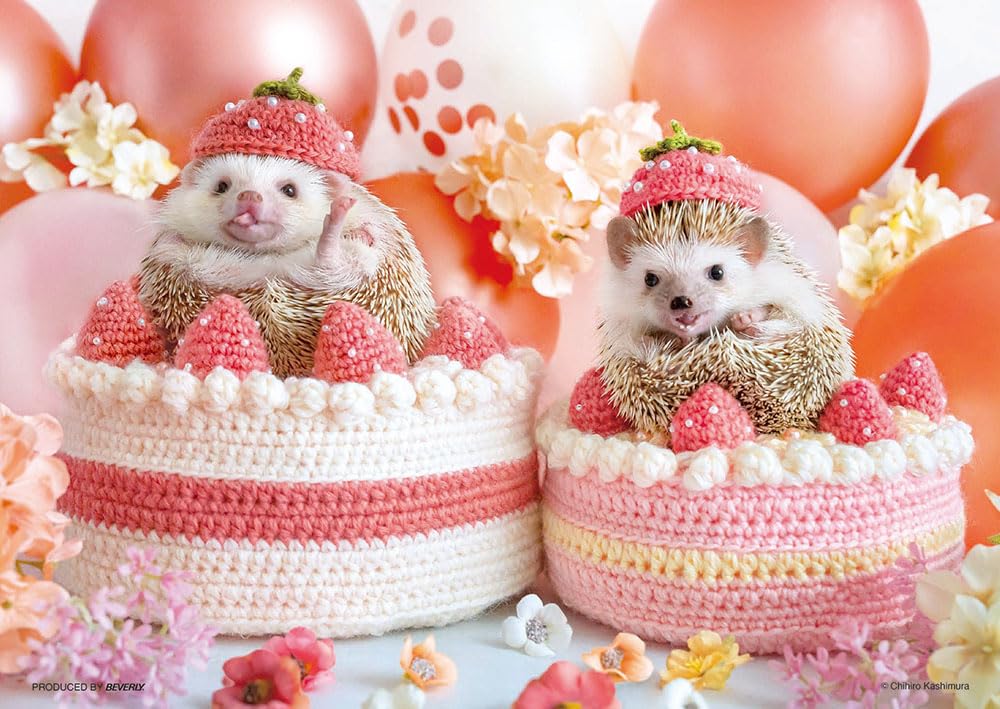 

[Made in Japan] Beverly 108-Piece Jigsaw Puzzle: Hedgehog s Strawberry Party (18.2 x 25.7 cm) 108-209