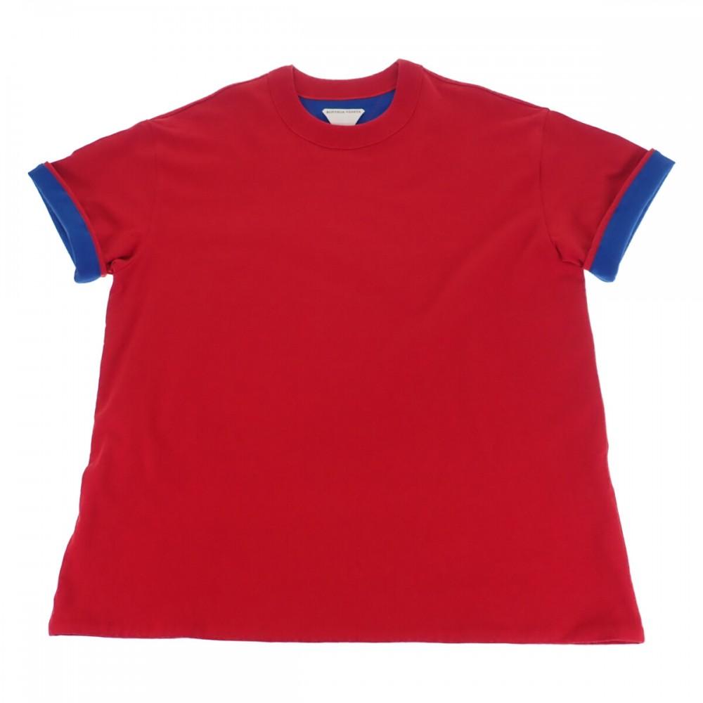 Bottega Veneta 661788_V16E0 S Short Sleeve T-shirt Red/blue Cotton Mens