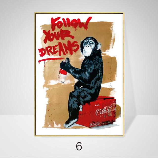 Banksy Street Graffiti Art Canvas Painting Wall Poster Nordic Classic Picture For Living Room Cuadros Home Decoration No Frame