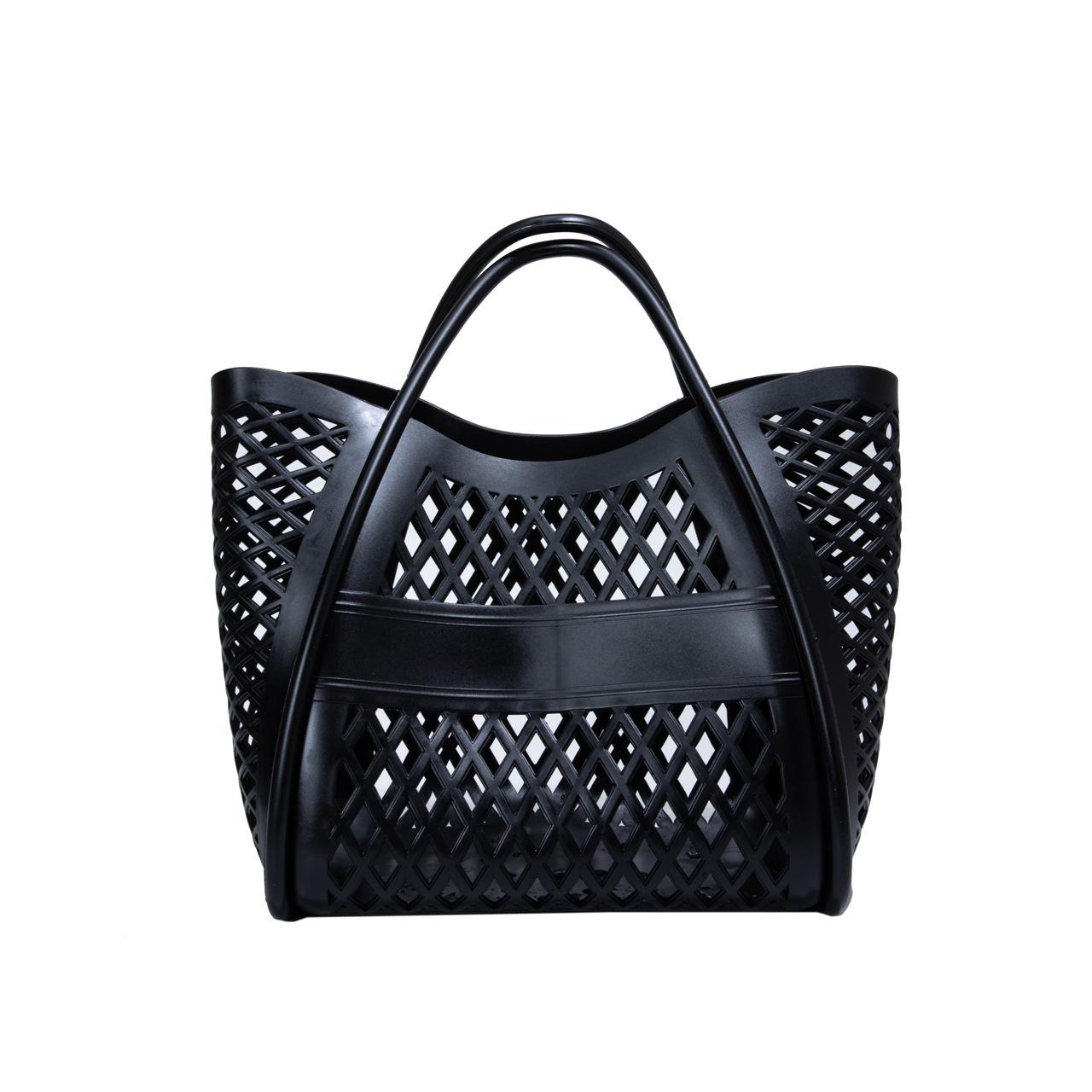 

Вместительная сумка-желе для женщин, для пикника, шопинга, пляжа, отпуска, пляжная сумка чёрный