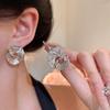 European and American irregular metal texture earrings women's exaggerated personality stud earrings temperament ears