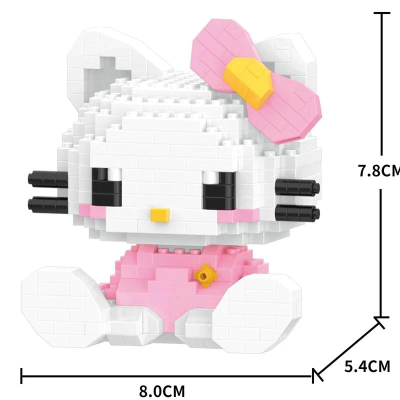 KEEPPLEY Sanrio Аниме Хелло Китти Моя Мелоди Синнаморолл Помпомпурин Куроми Строительные Блоки Девочка Ребенок Праздник Рождественский Подарок original box
