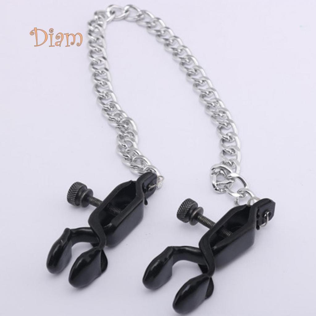 LOL Metal Nipple Clamp Brest Labia Clips with Chain Flirting Adult Game Sex Toys