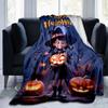 1pc Witch Moon Halloween Pumpkin Blanket  Soft Throw for Room Decor, Perfect Gift Idea, Living Room, Travel, Camping, Car Blankets