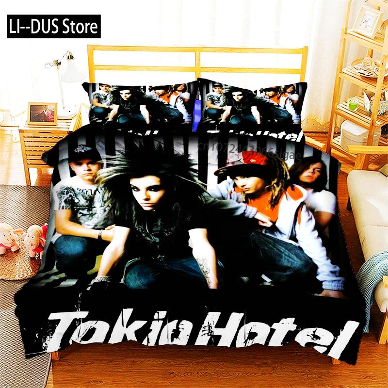 Rock Band Tokio Hotel3D Print Bedding Set Duvet Covers Pillowcases One Piece Comforter Bedding Sets Bedclothes Bed K581